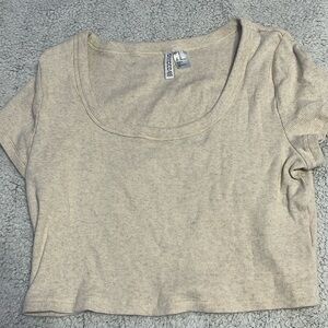 Beige Crop Top